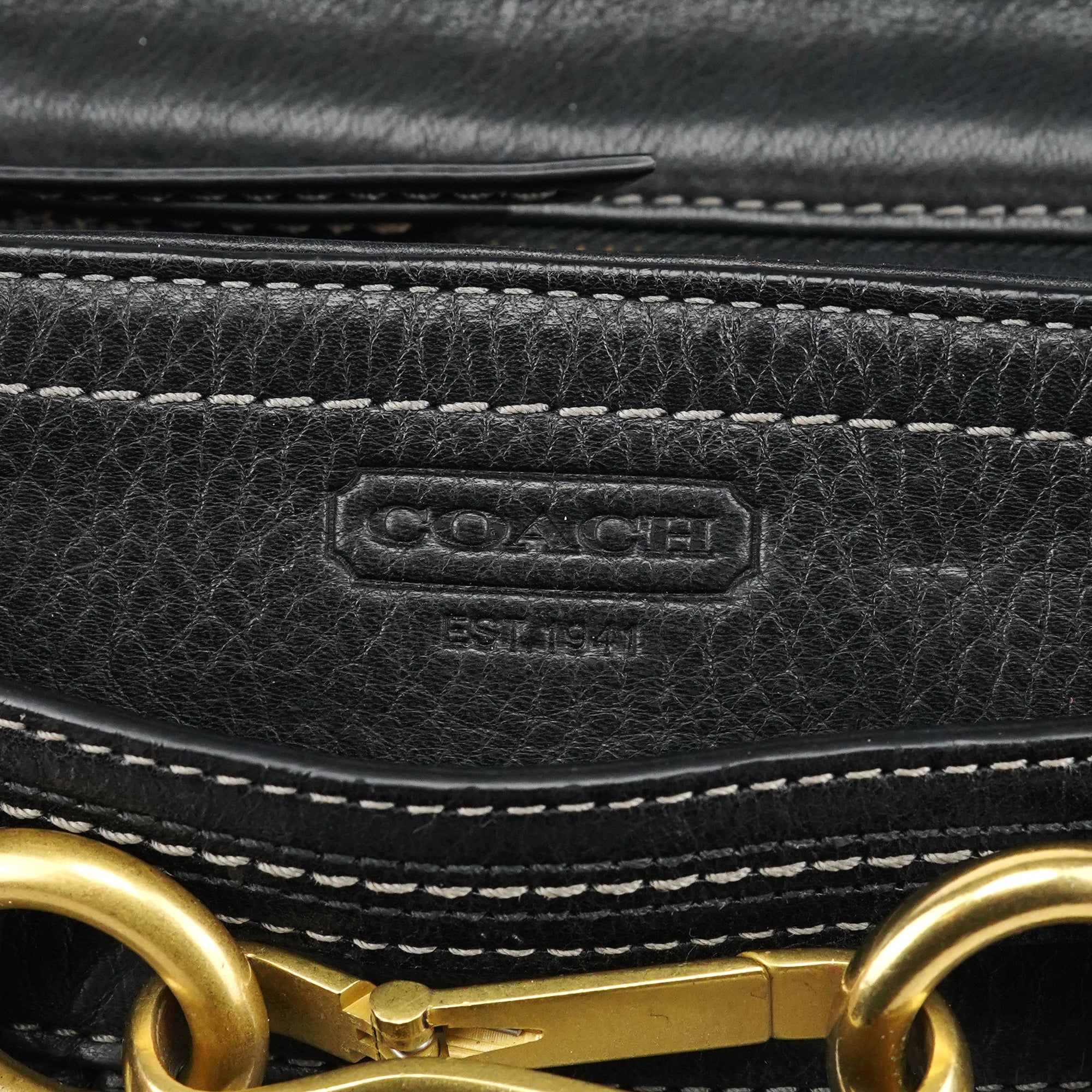 Coach 12476 Black Leather Tote Bag