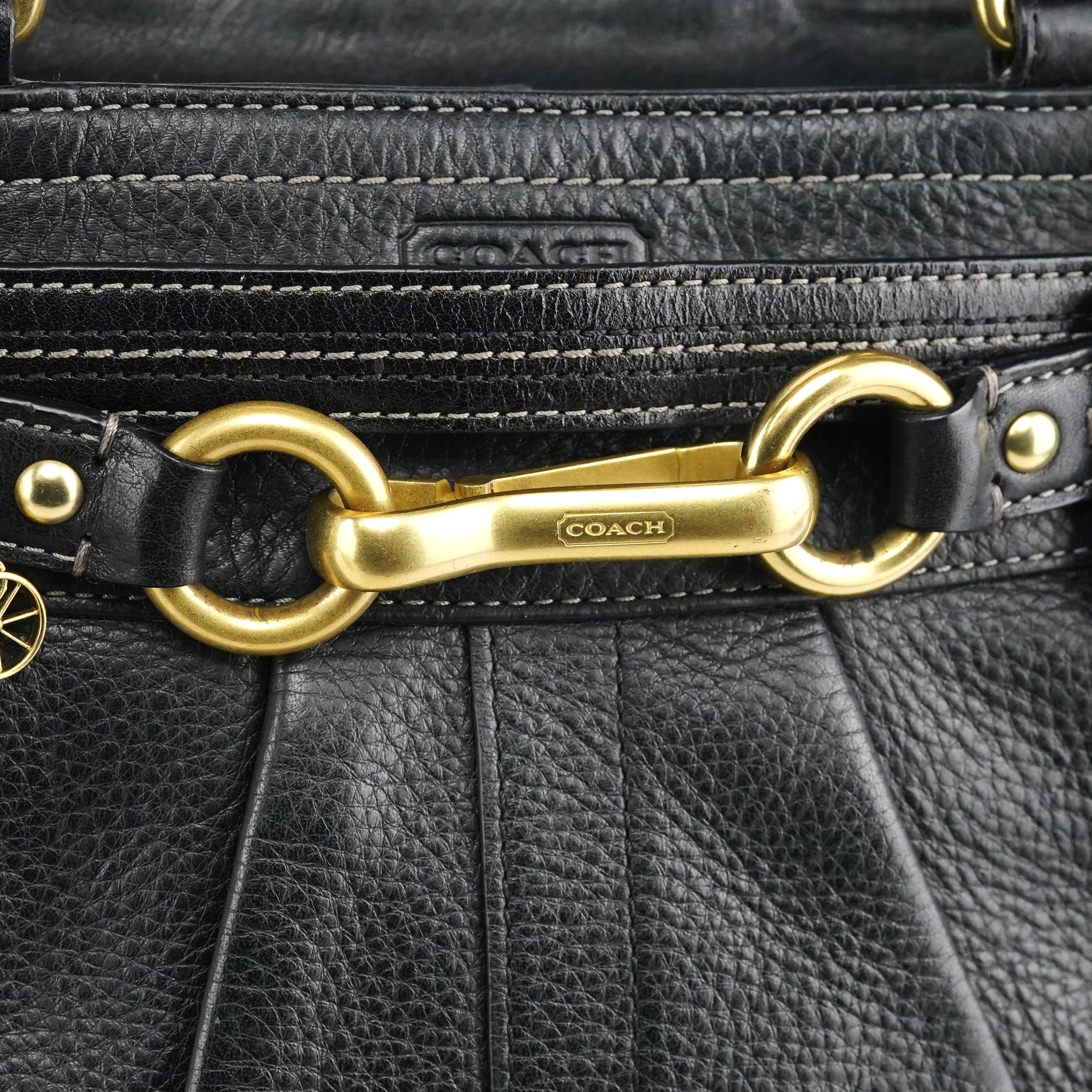 Coach 12476 Black Leather Tote Bag