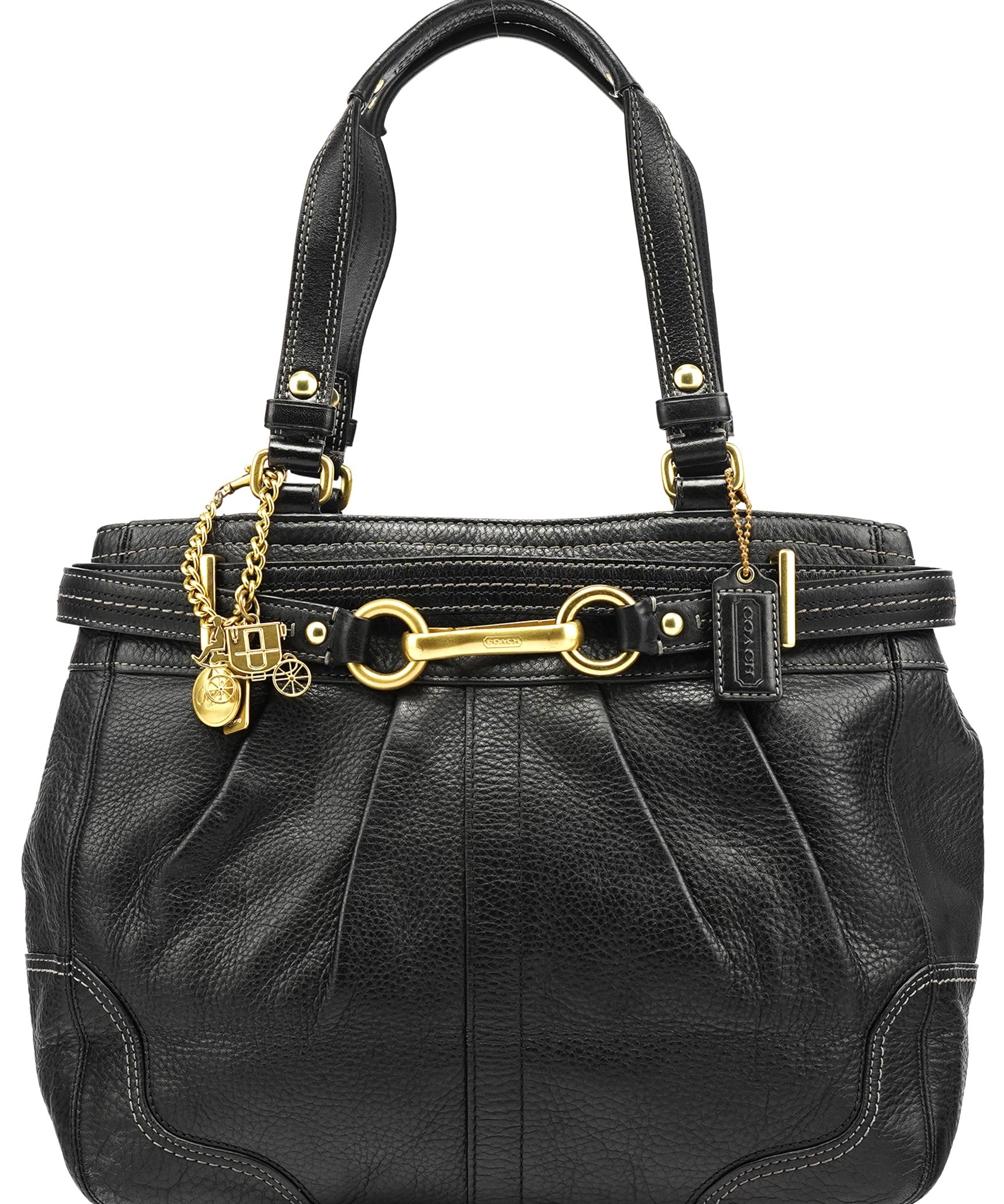 Coach 12476 Black Leather Tote Bag