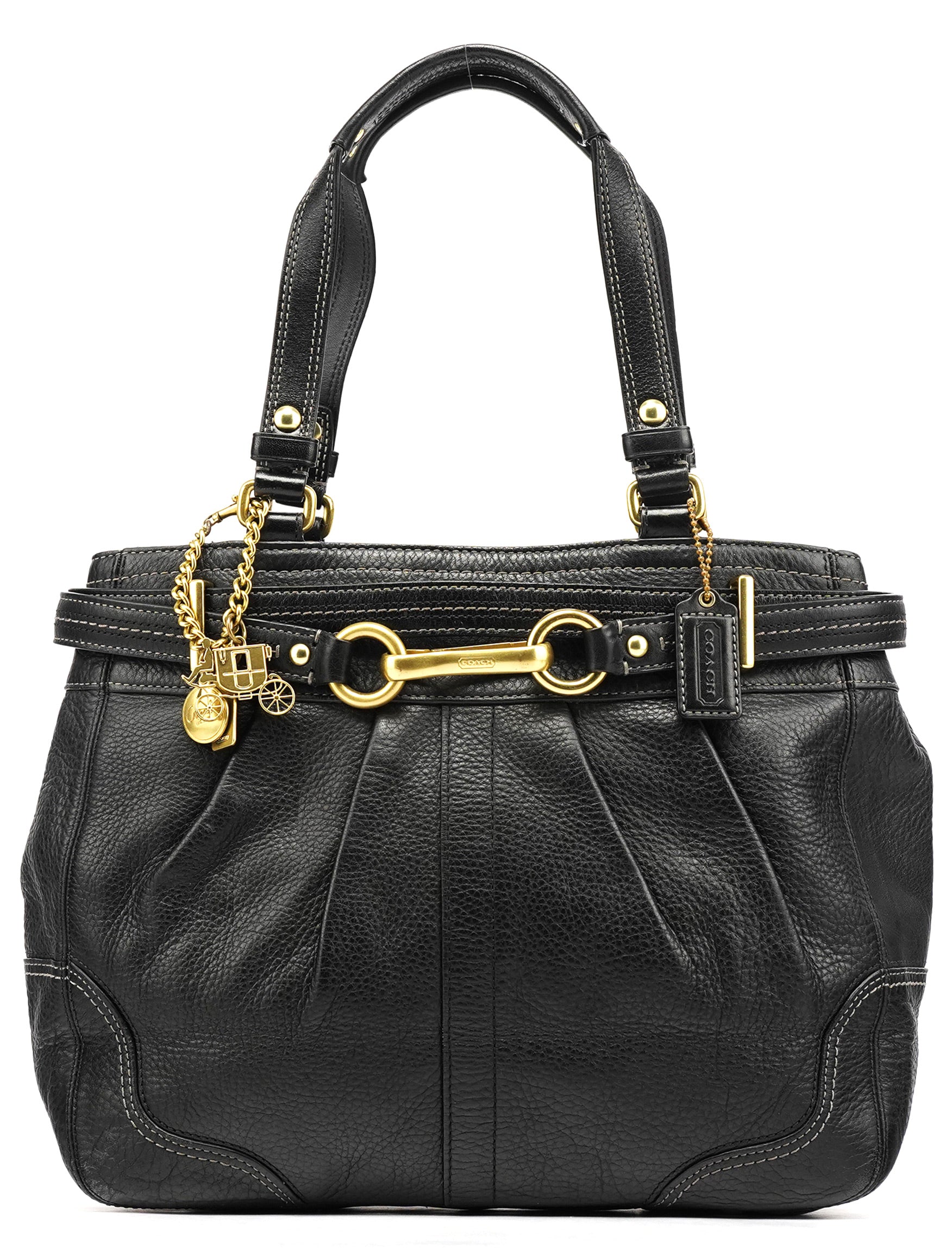 Coach 12476 Black Leather Tote Bag