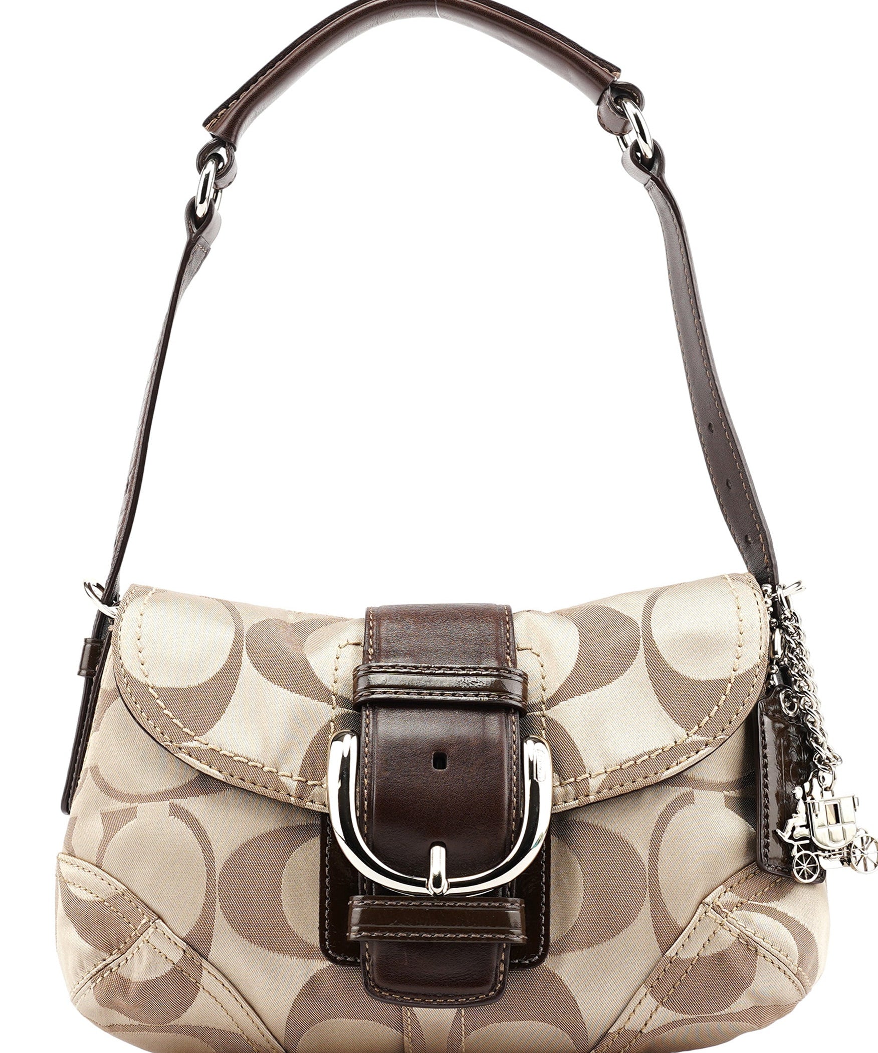 Coach 13042 Beige Brown Soho Shoulder Bag