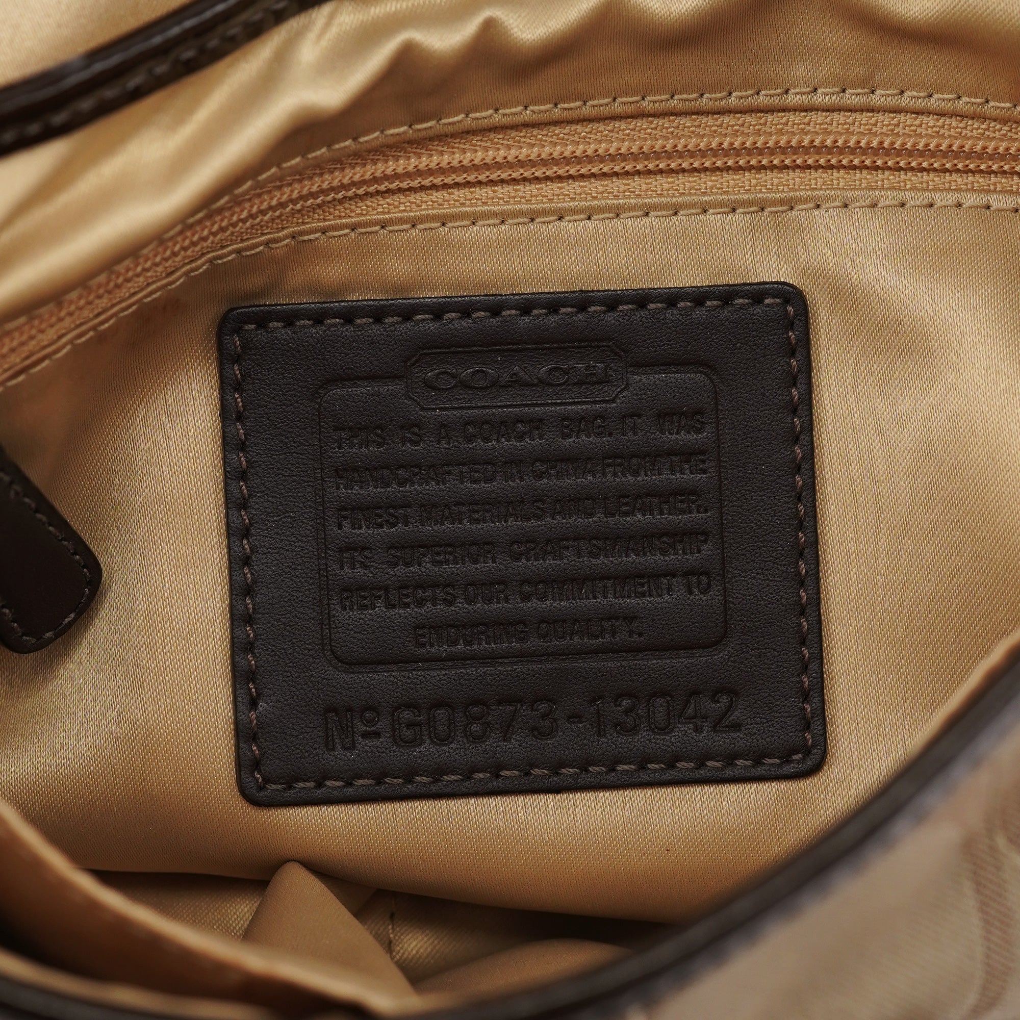 Coach 13042 Borsa a spalla Soho beige e marrone