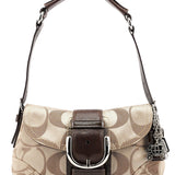 Coach 13042 Borsa a spalla Soho beige e marrone