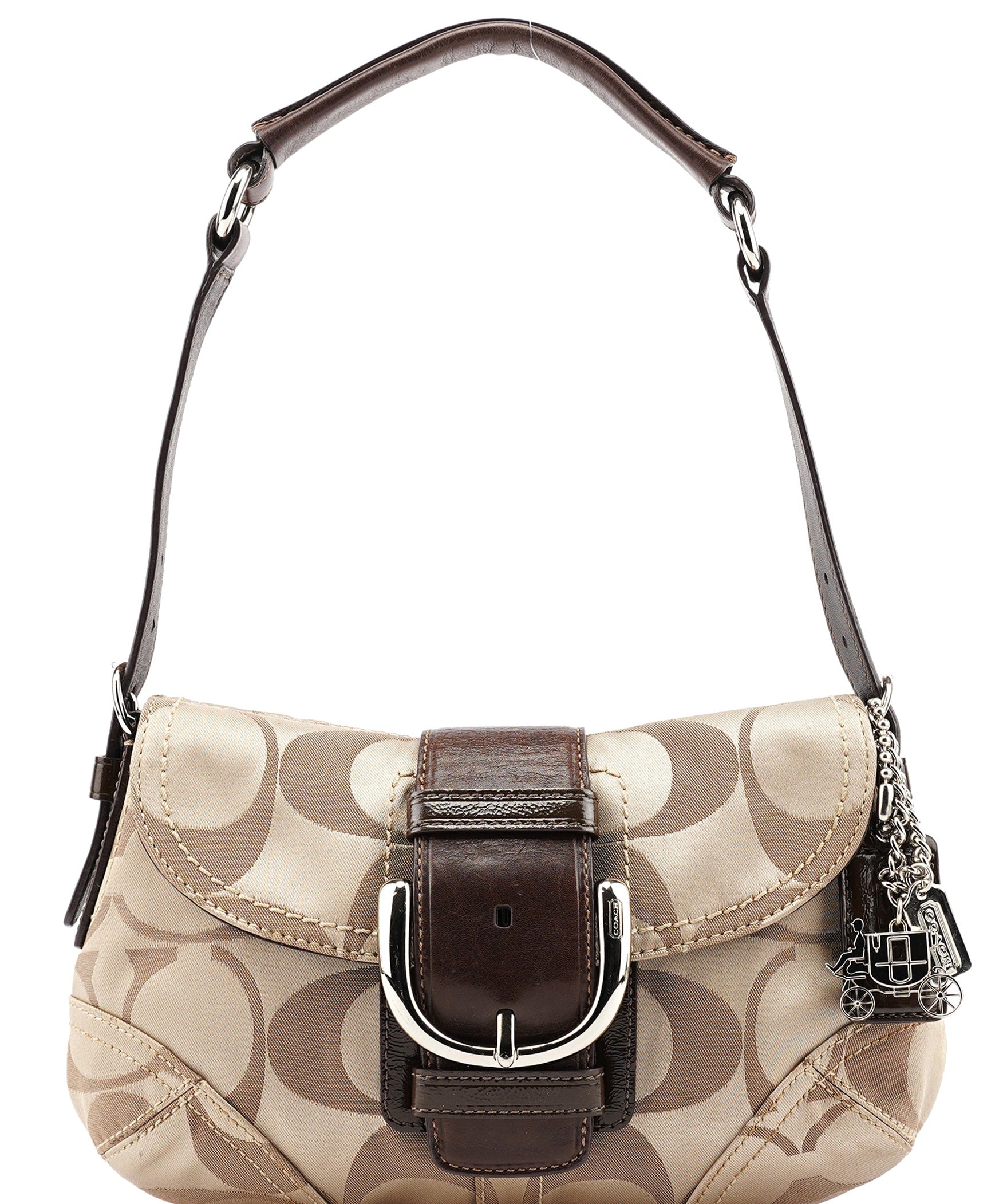 Coach 13042 Beige Brown Soho Shoulder Bag