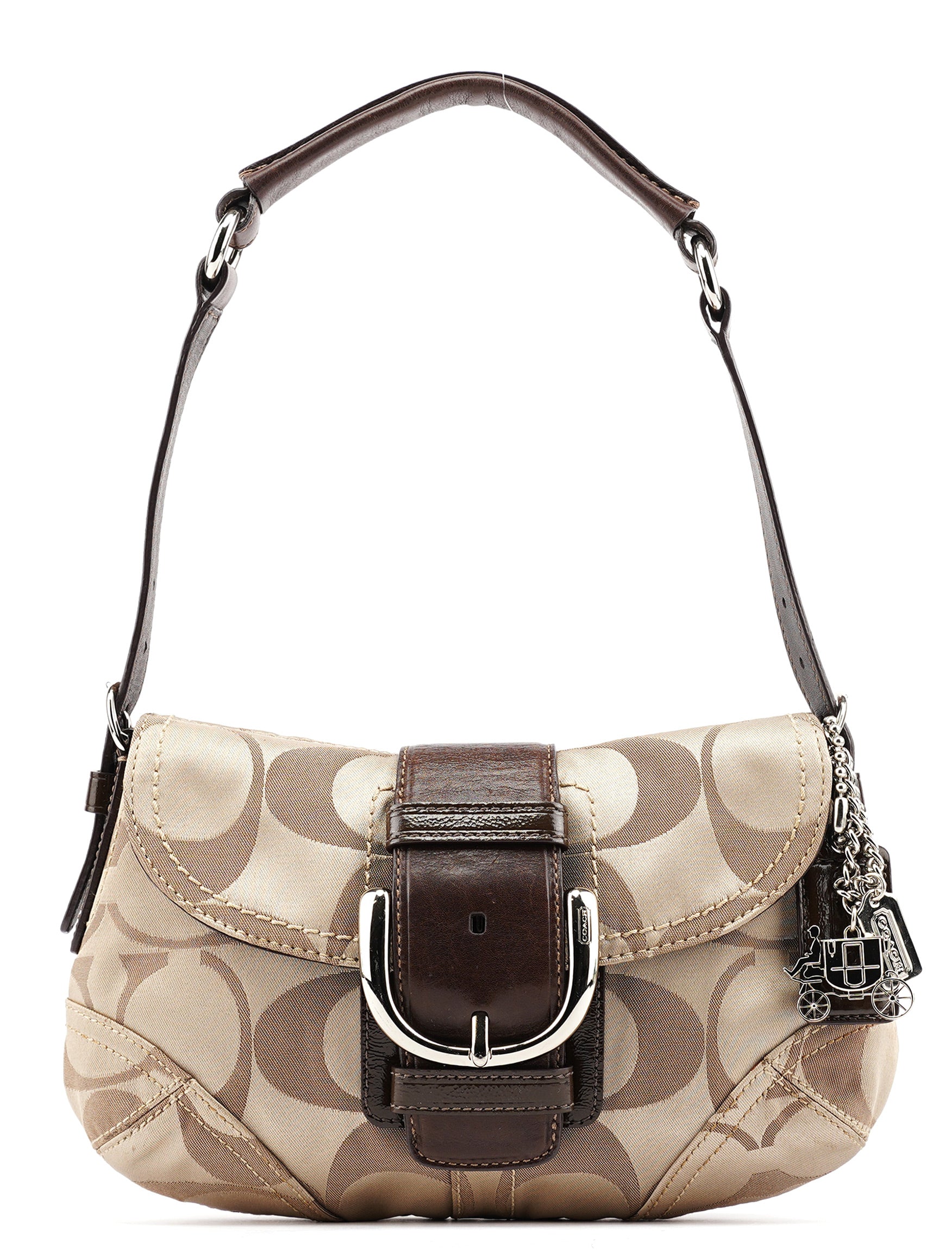 Coach 13042 Borsa a spalla Soho beige e marrone
