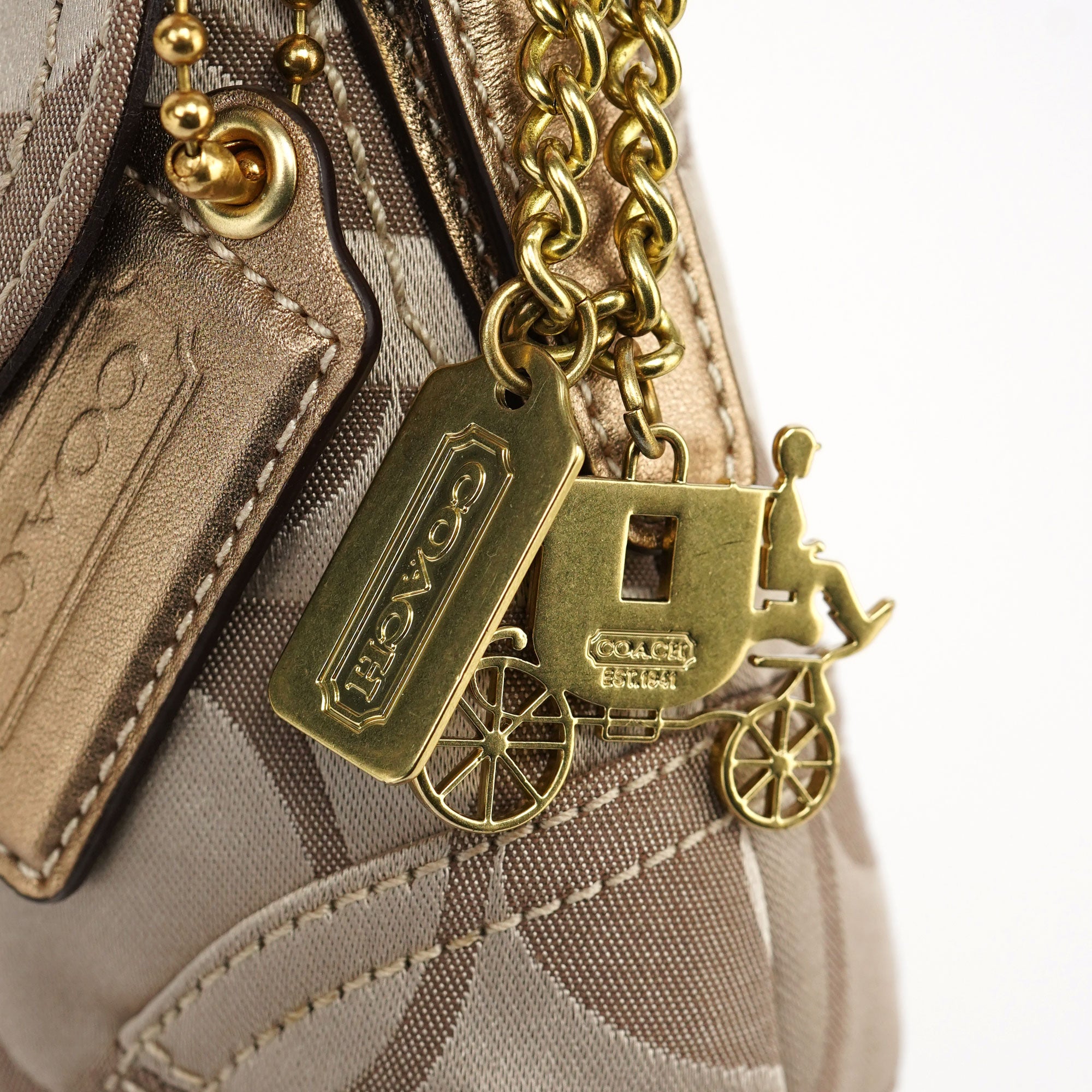 Coach 13042 Soho Schultertasche in Beige