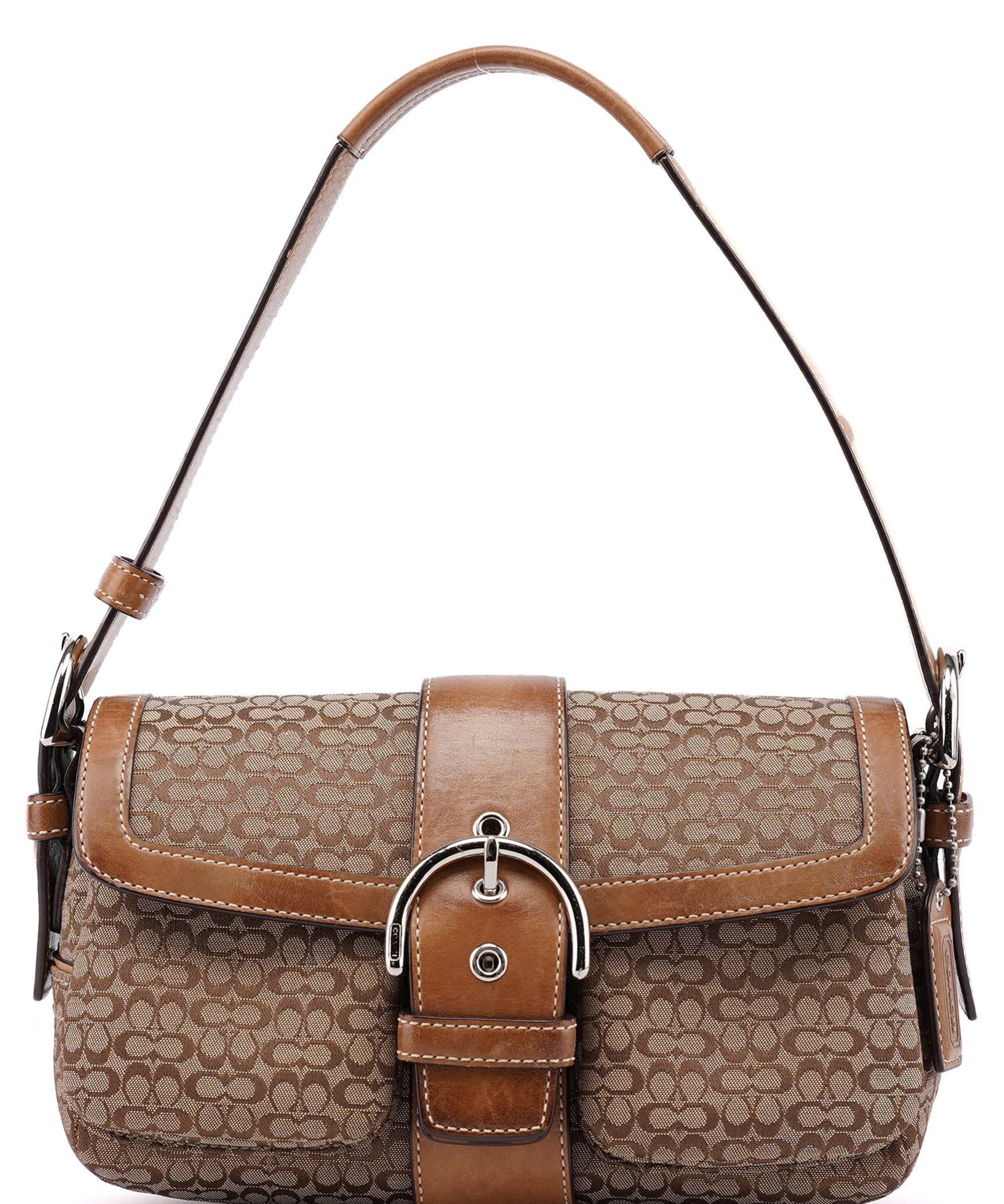 Coach 1444 Beige Signature C Soho Shoulder Bag