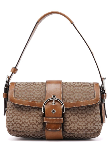 Coach 1444 Beige Signature C Soho Shoulder Bag