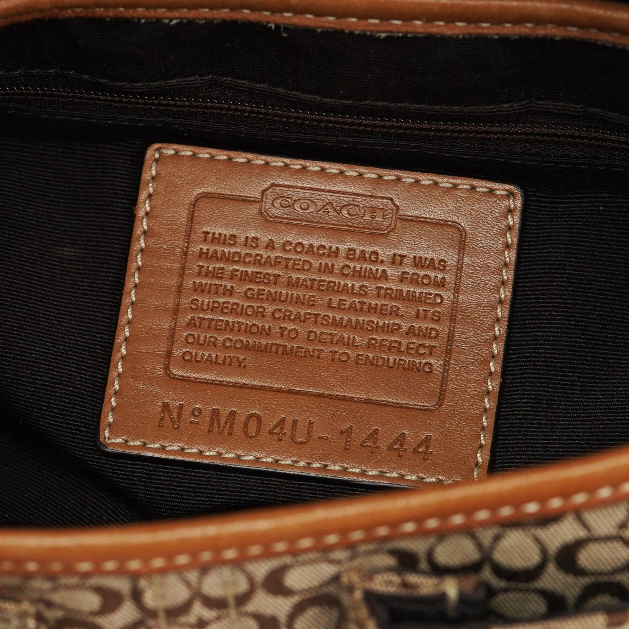 Coach 1444 Sac porté épaule Soho en toile Signature C beige