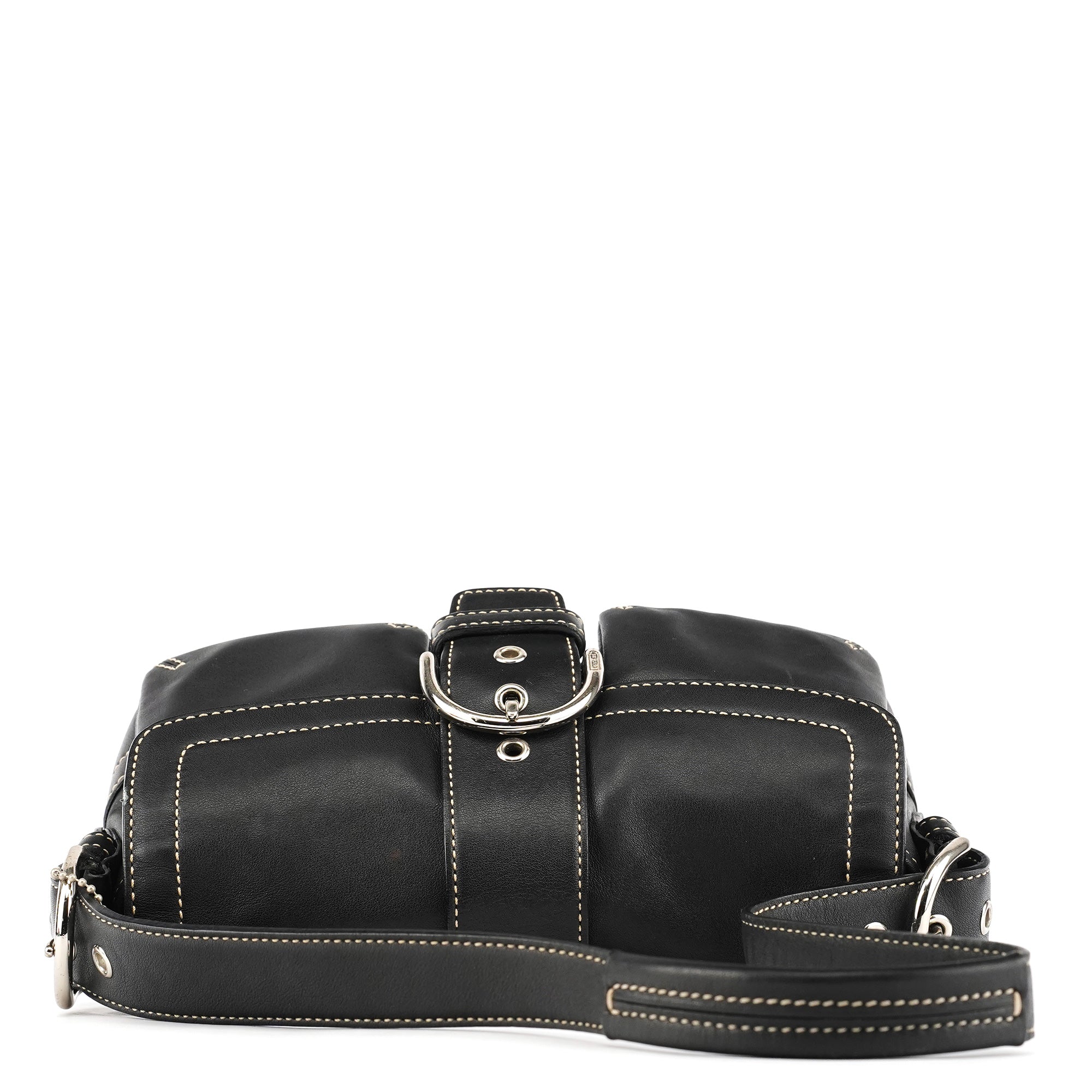 Coach 1446 Soho Schultertasche aus schwarzem Leder