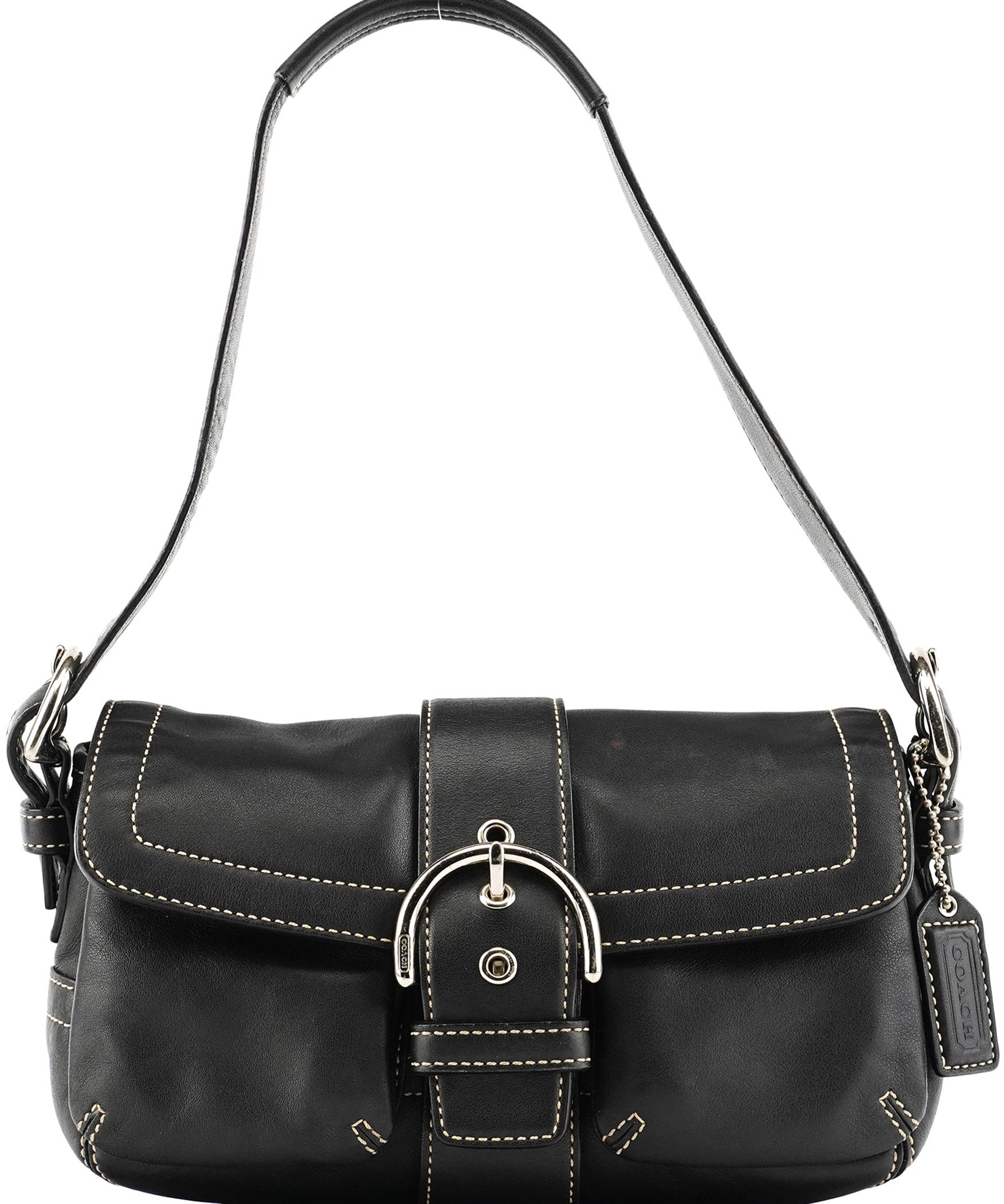 Coach 1446 Black Leather Soho Shoulder Bag