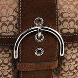 Coach 1463 Beige Brown Signature Soho Shoulder Bag