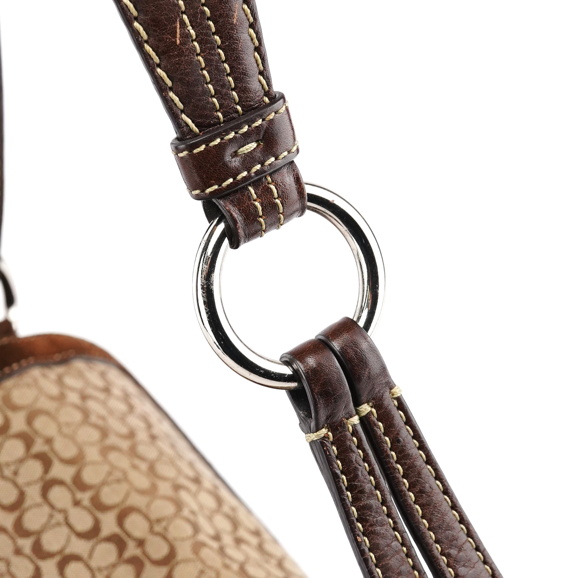 Coach 1463 Beige Brown Signature Soho Shoulder Bag