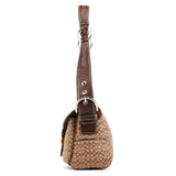 Coach 1463 Beige Brown Signature Soho Shoulder Bag