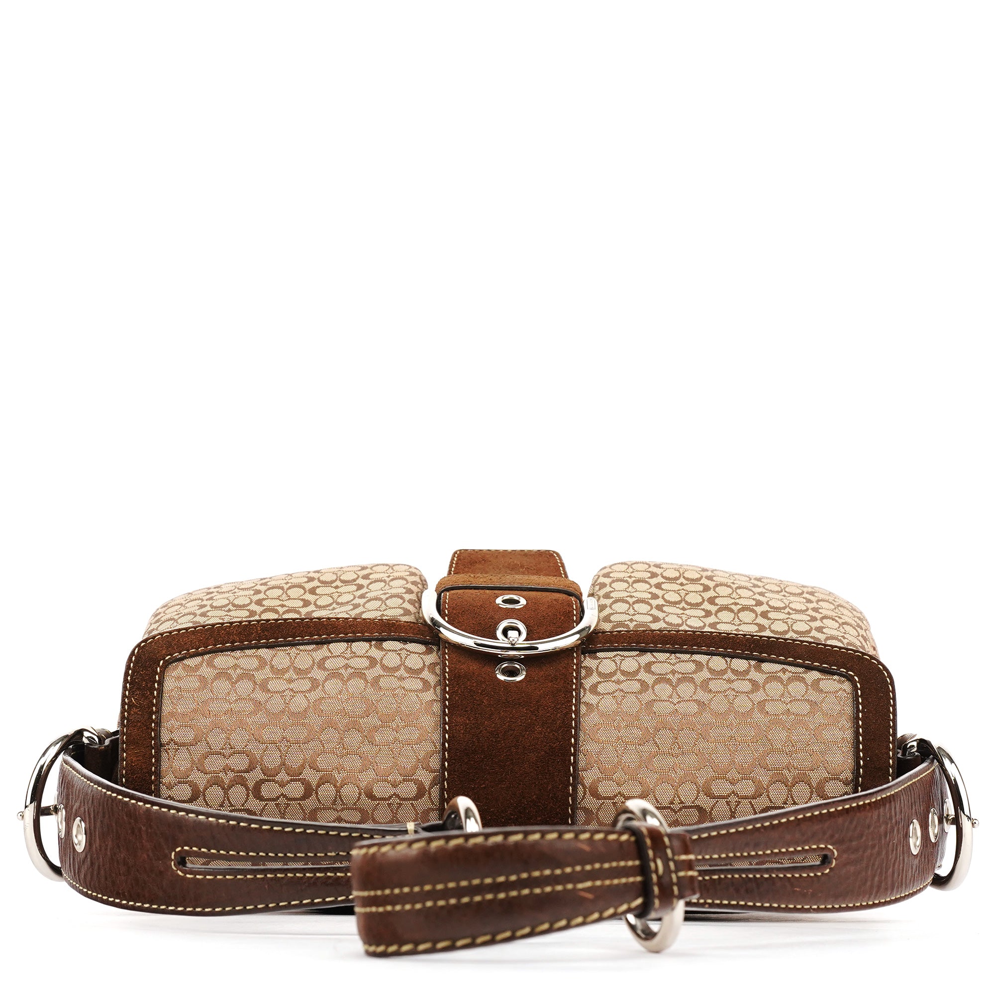 Coach 1463 Beige Brown Signature Soho Shoulder Bag