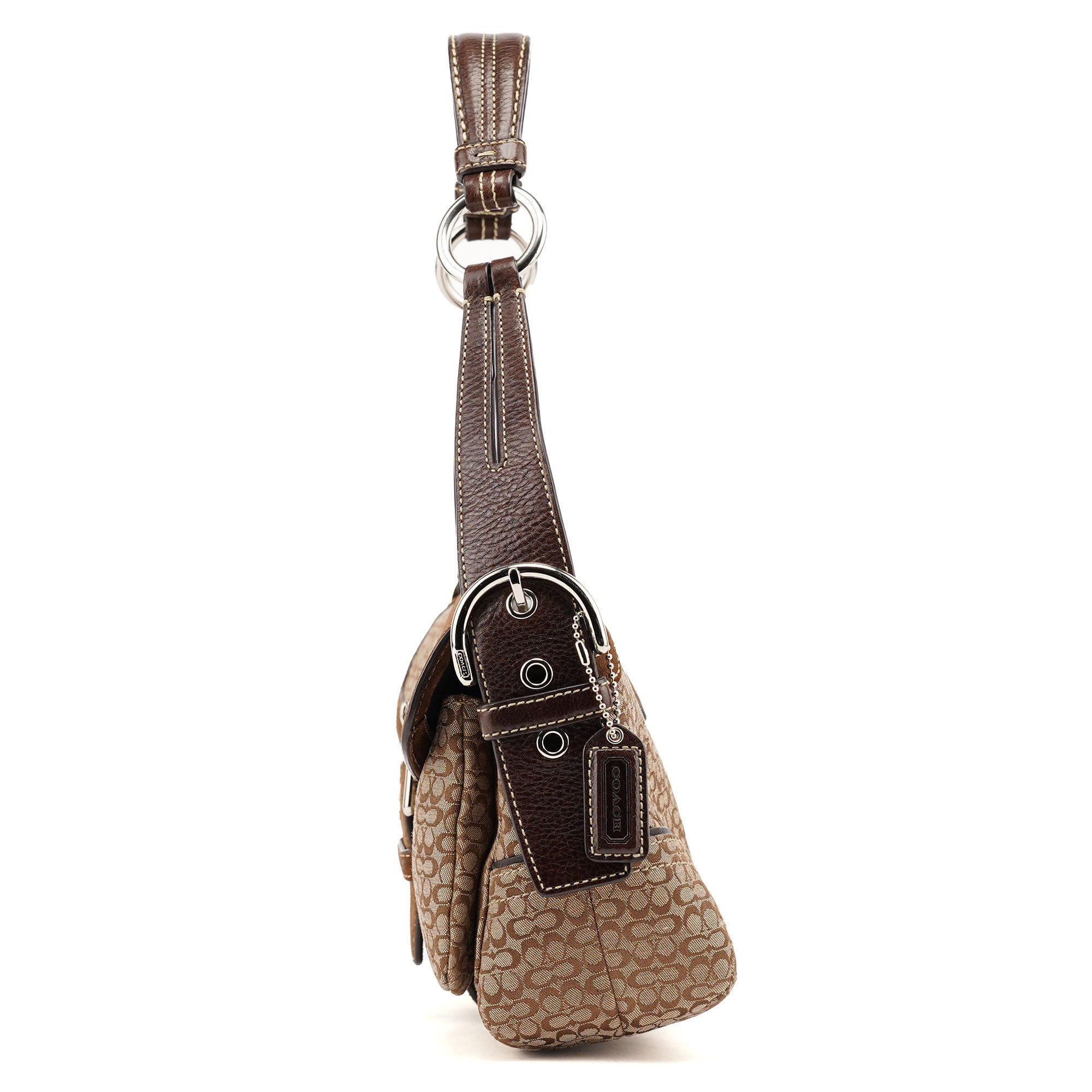 Coach 1463 Sac porté épaule Soho en toile Signature beige et marron