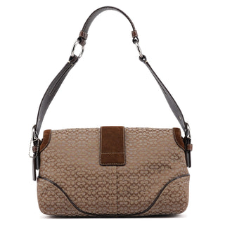 Coach 1463 Beige Suede Signature C Soho Shoulder Bag