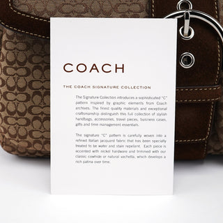 Coach 1463 Beige Suede Signature C Soho Shoulder Bag