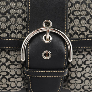 Coach 1463 Grey Black Signature Soho Shoulder Bag