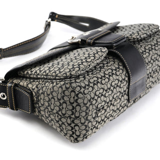 Coach 1463 Grey Black Signature Soho Shoulder Bag