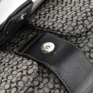 Coach 1463 Grey Black Signature Soho Shoulder Bag