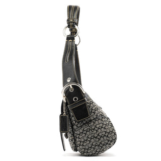 Coach 1463 Grey Black Signature Soho Shoulder Bag