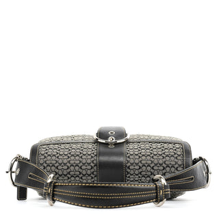 Coach 1463 Grey Black Signature Soho Shoulder Bag