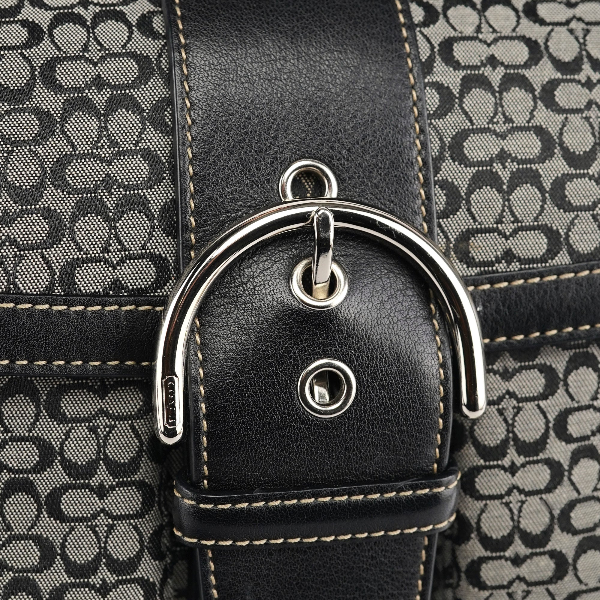 Coach 1463 Sac porté épaule Soho gris et noir