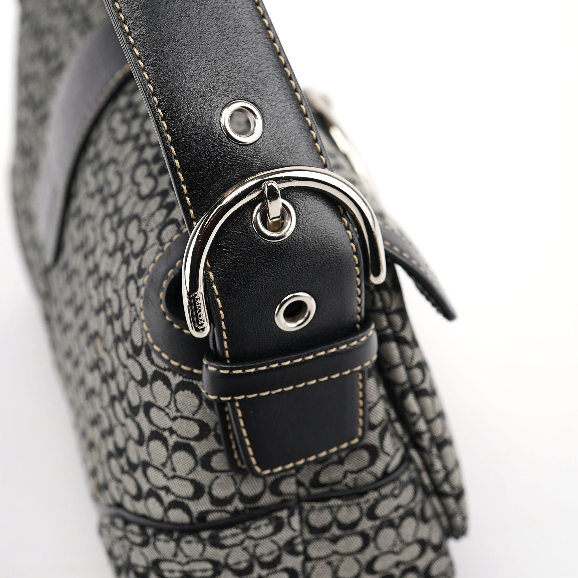 Coach 1463 Sac porté épaule Soho gris et noir