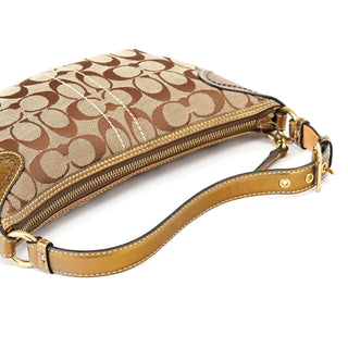 Coach 1480 Beige Gold Signature Canvas Shoulder Bag