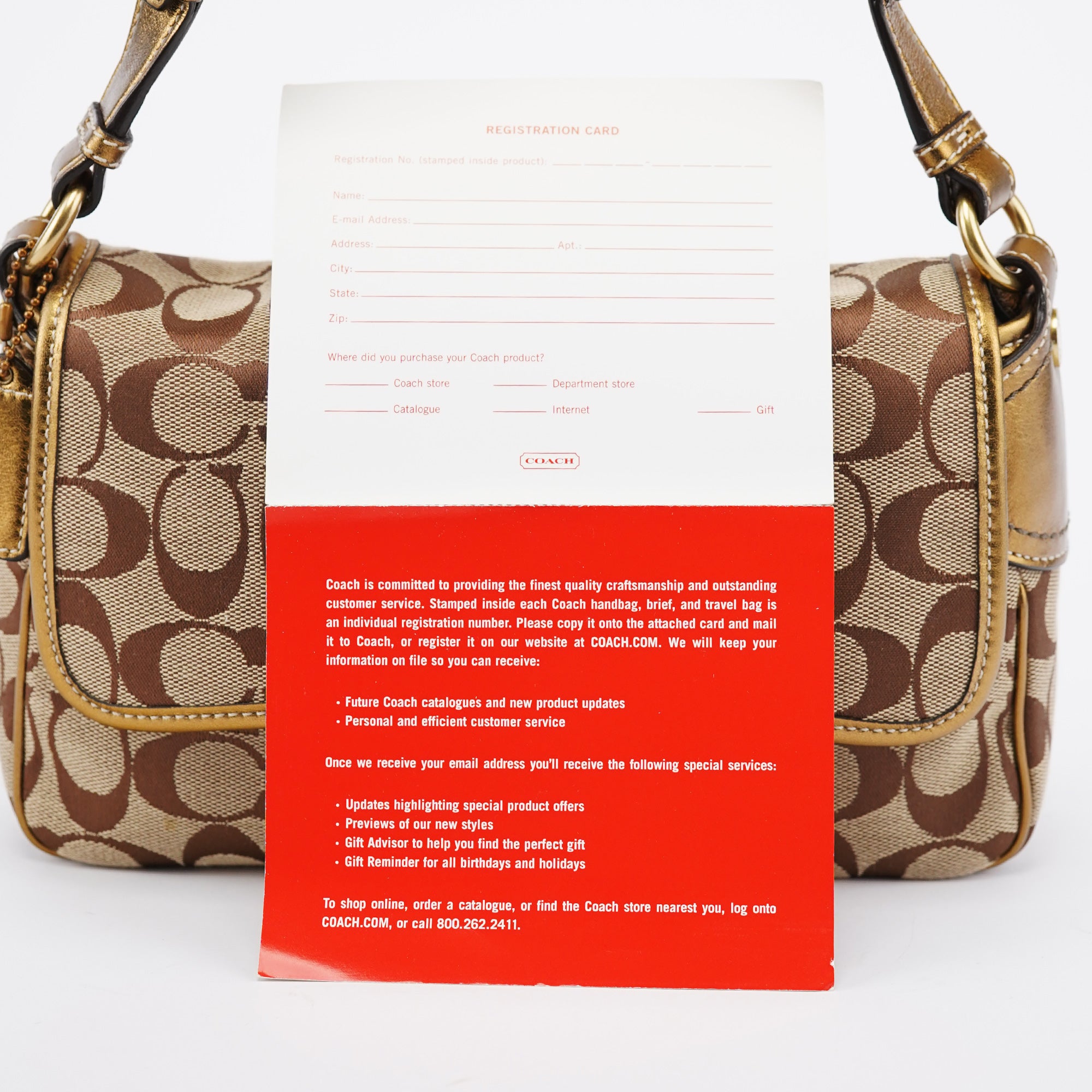 Coach 1482 Beige Gold Leather Soho Shoulder Bag