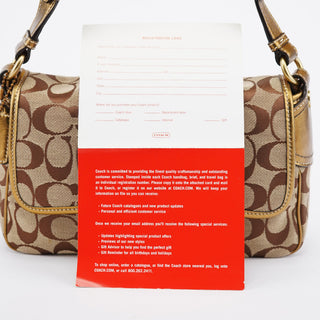 Coach 1482 Beige Gold Leather Soho Shoulder Bag