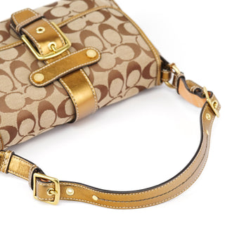 Coach 1482 Beige Gold Leather Soho Shoulder Bag