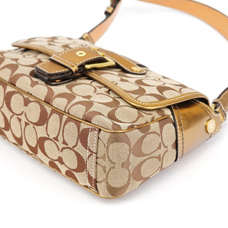 Coach 1482 Beige Gold Leather Soho Shoulder Bag