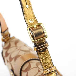 Coach 1482 Beige Gold Leather Soho Shoulder Bag