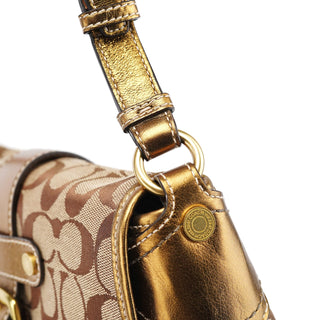 Coach 1482 Beige Gold Leather Soho Shoulder Bag