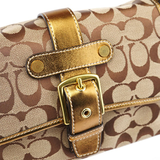 Coach 1482 Beige Gold Leather Soho Shoulder Bag