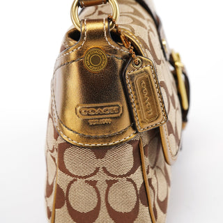 Coach 1482 Beige Gold Leather Soho Shoulder Bag