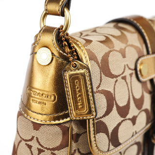 Coach 1482 Beige Gold Leather Soho Shoulder Bag