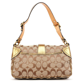 Coach 1482 Beige Gold Leather Soho Shoulder Bag