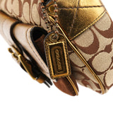 Coach 1495 Beige Bronze Signature Soho Shoulder Bag