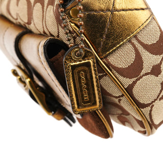 Coach 1495 Beige Bronze Signature Soho Shoulder Bag
