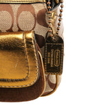 Coach 1495 Beige Bronze Signature Soho Shoulder Bag
