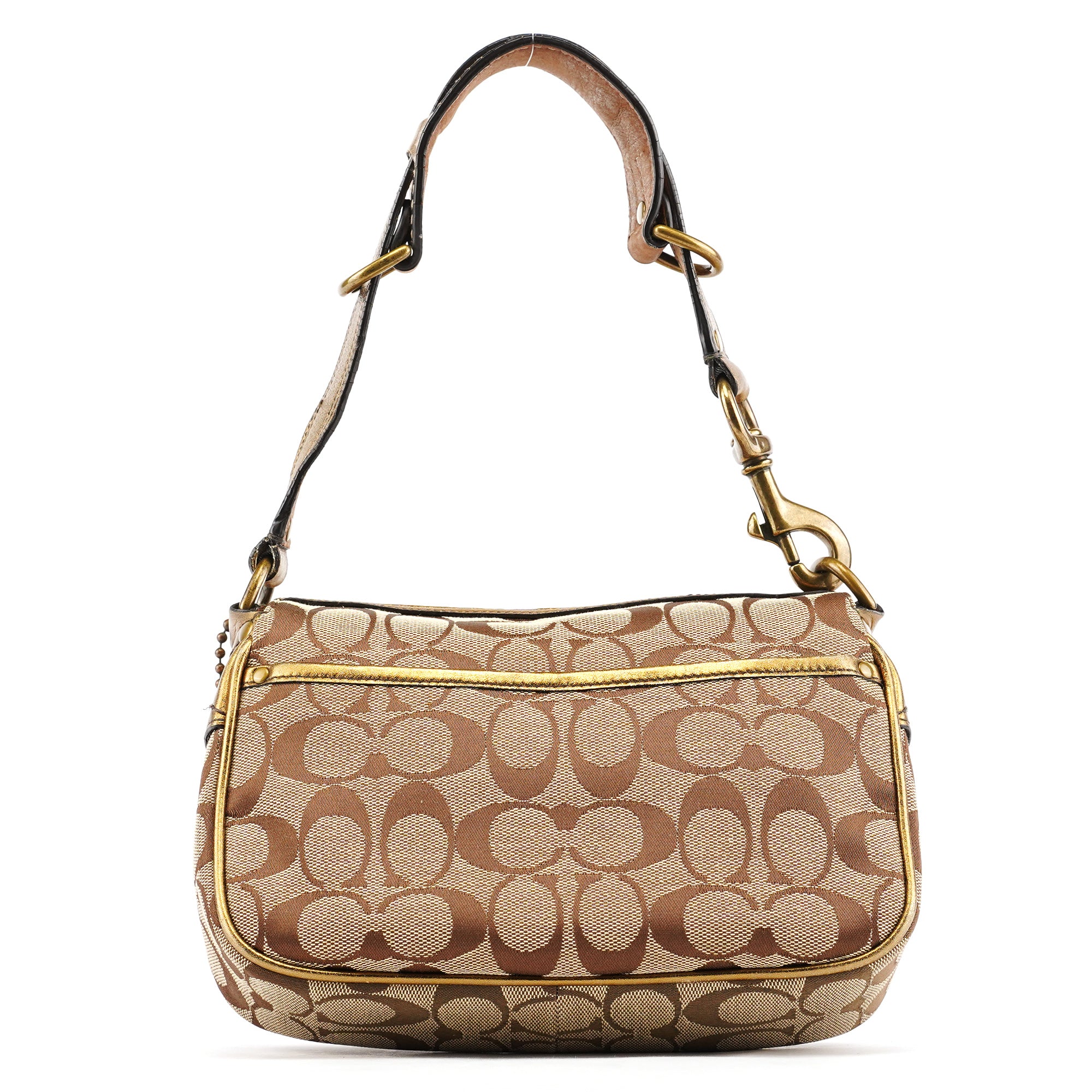 Coach 1495 Beige Bronze Signature Soho Shoulder Bag