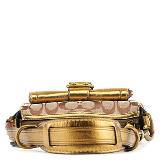 Coach 1495 Beige Bronze Signature Soho Shoulder Bag