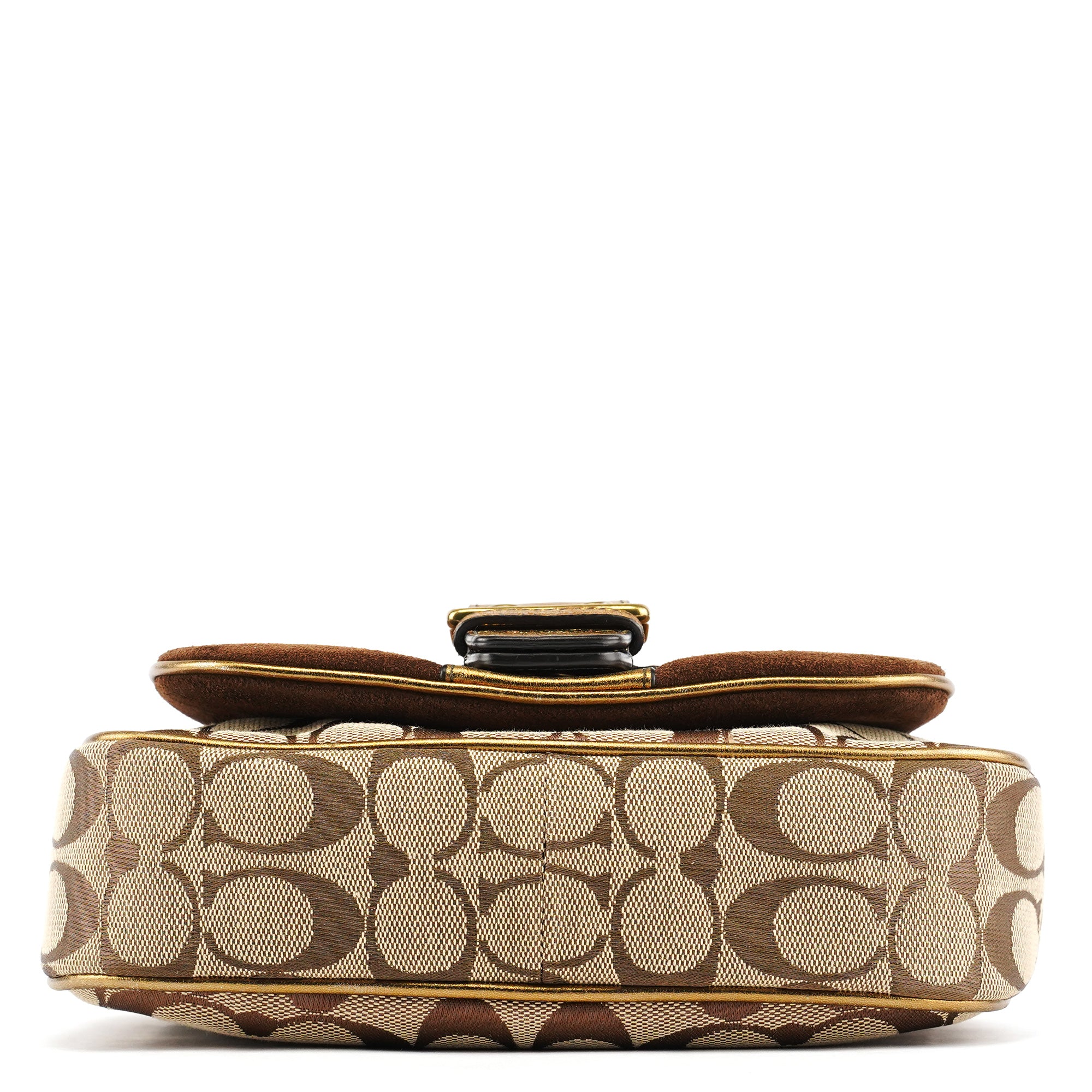 Coach 1495 Beige Bronze Signature Soho Shoulder Bag