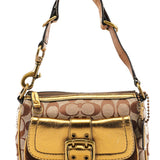 Coach 1495 Beige Bronze Signature Soho Shoulder Bag