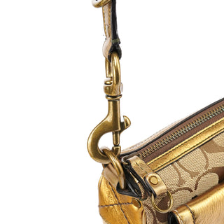 Coach 1495 Beige Brown Signature Legacy Shoulder Bag