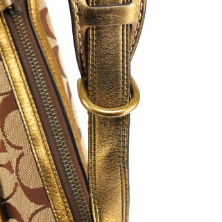 Coach 1495 Beige Brown Signature Legacy Shoulder Bag