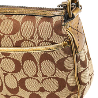 Coach 1495 Beige Brown Signature Legacy Shoulder Bag